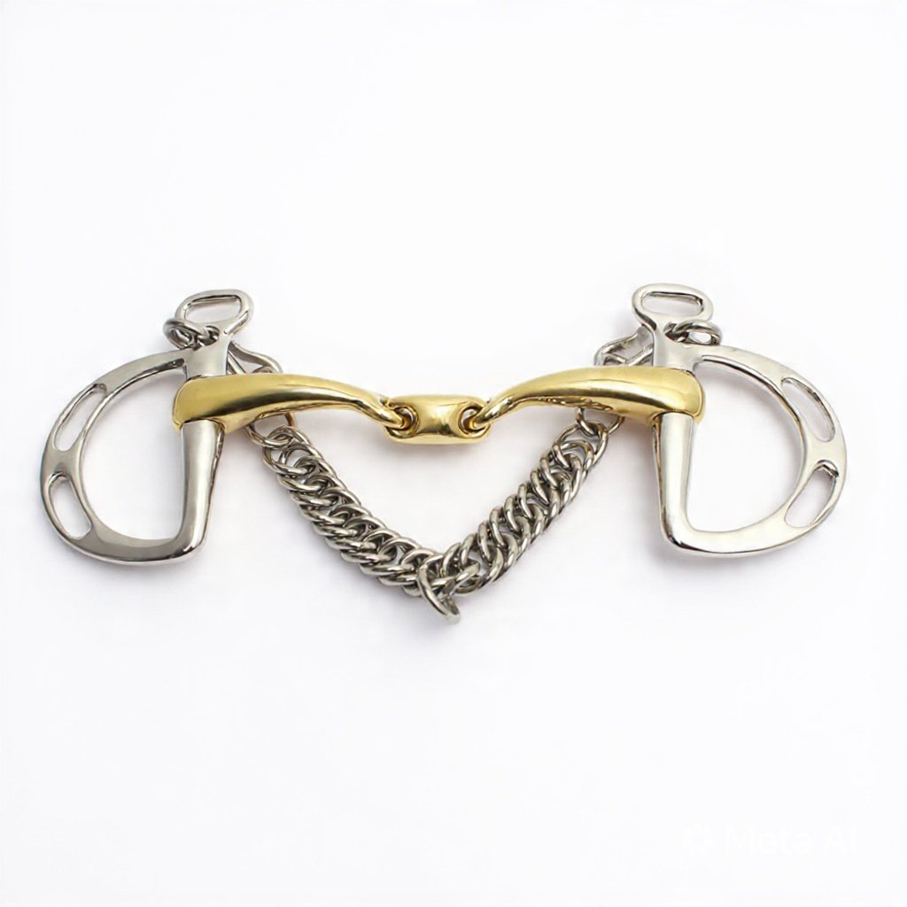 Kimblewick Double Jointed 45 Degree Offset Solid Brass Mouth with KK Link SB
