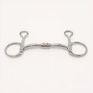Baucher Bit Roller Mouth with Dble Copper Roller Bit with copper Inlays