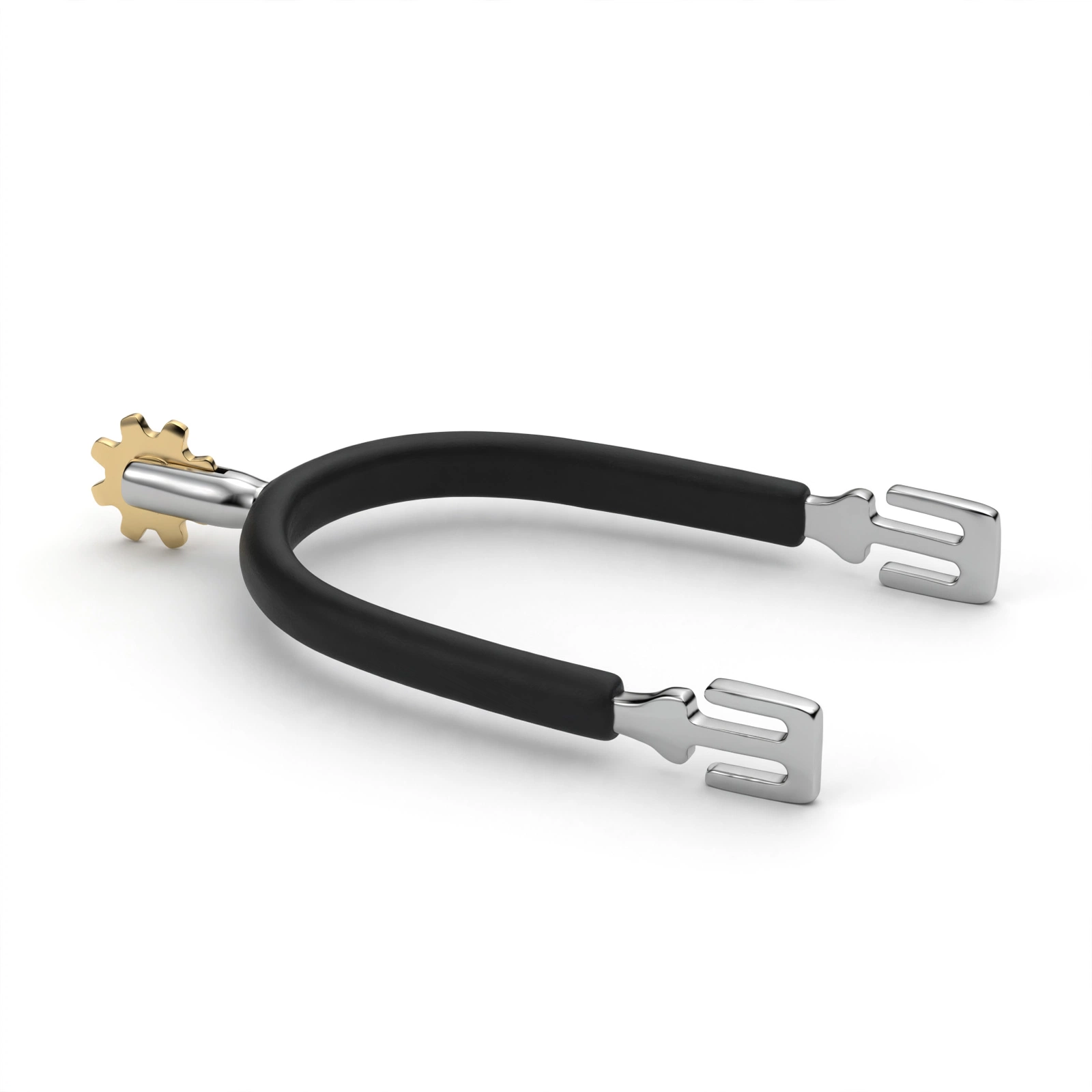 Open Shank Rubber Covered Spur With SB Rowel No 3