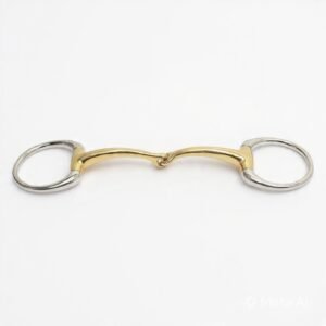 Eggbutt Weymouth Bradoon Curved Mouth Single Jointed ,Curve Height 11mm, MPc CUP 12mm, Olive Rings SS 50mm