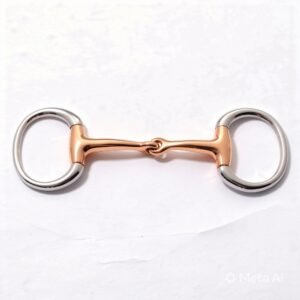 Eggbutt Snaffle Single Jointed Copper Mouth Bit with Oval Rings