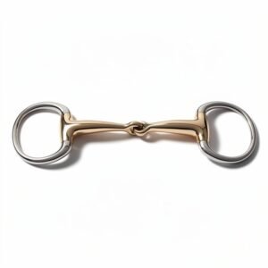 Eggbutt Snaffle Single Jointed Cuprium Mouth Bit with Oval rings