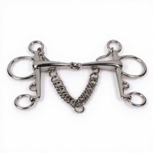 Pelham with 3 changeable Mouth pcs.Single Jointed, Mullen Mouth ,