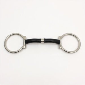 D Ring Snaffle Sweet Iron Roller mouth with copper Inlays