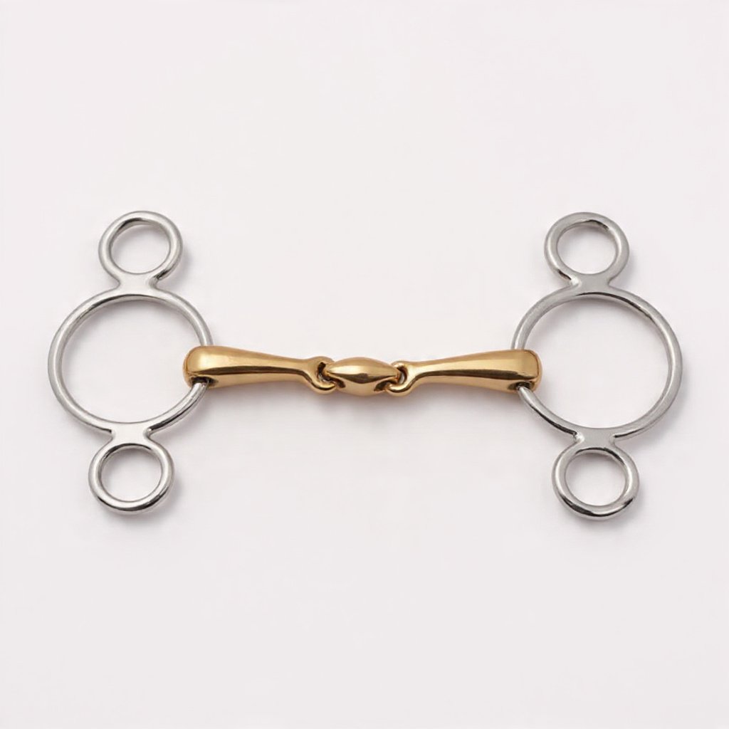 Pessoa 3 Ring Dble Jointed Cuprium Mouth Bit with KK Link