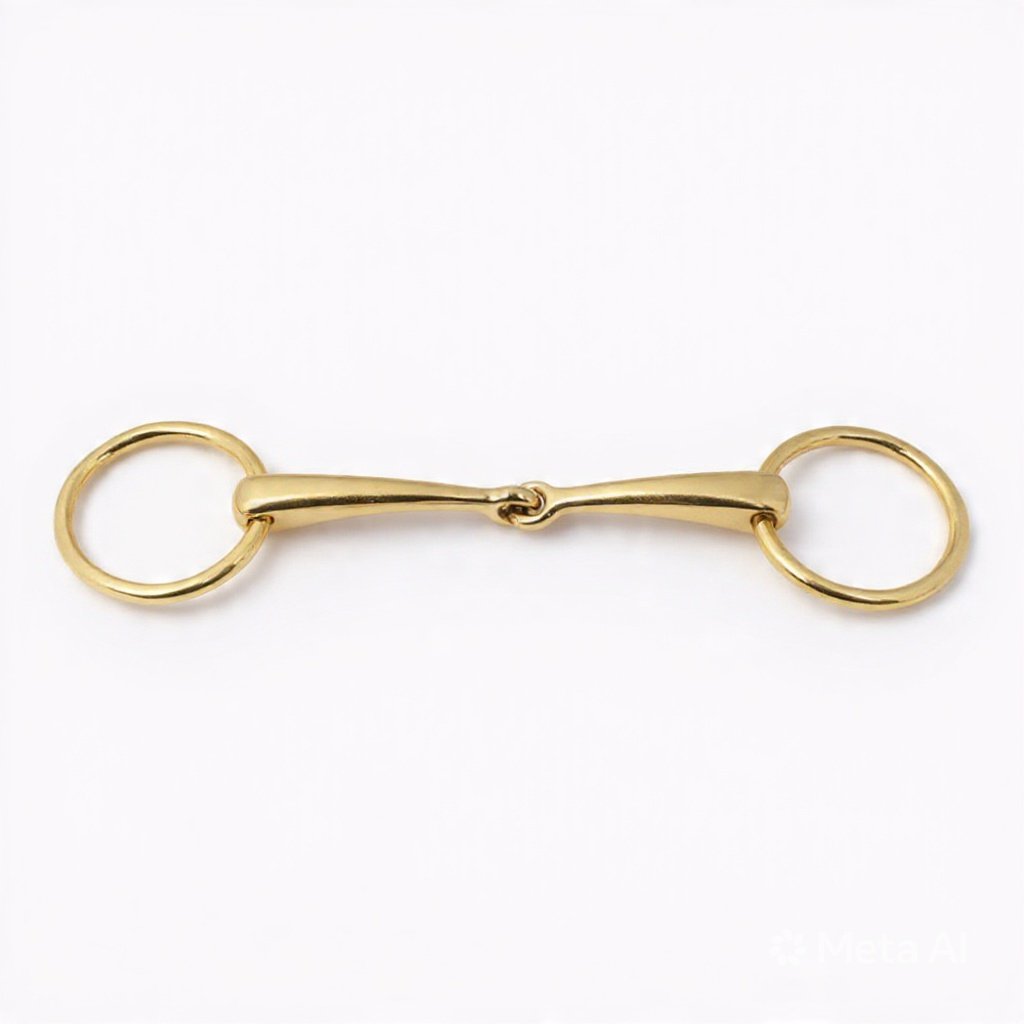 Weymouth Bradoon Single Jointed Cuprium Mouth W/SS Rings
