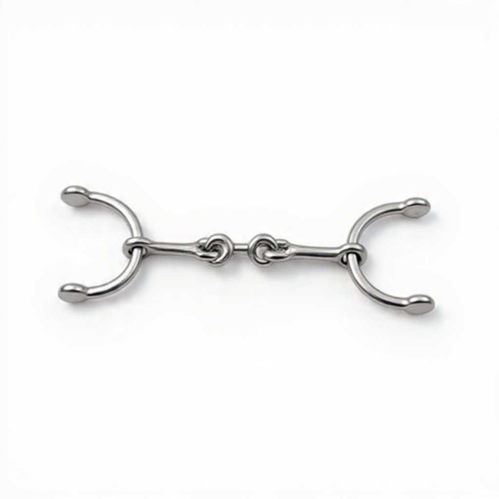 Dog Bone Snaffle 1/4″ Mouth C rings