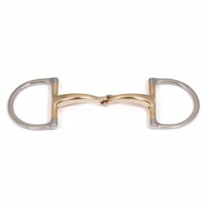 Dee Bit Single jointed Curved Mouth Cuprium With Flat Rings