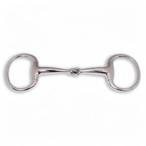 Eggbutt Snaffle Single Jointed SS Mouth Bit with Oval Rings