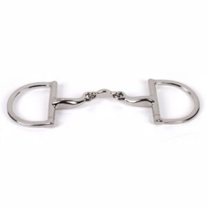 Dee Bit Tongue Freedom Mouth Double Jointed with Curved Link & Flat Rings