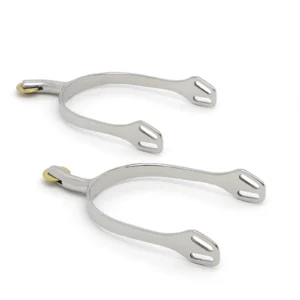 Fine Spur Gents Tappered Rectangle Shanks ,Neck curved inwards,Smooth Brass Rowel
