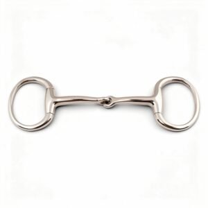 Eggbutt Snaffle Single Jointed SS Mouth Bit with Oval Rings (216SS)