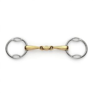Loose Ring Double Jointed Cuprium Bit with KK Link & Oval 2 loop Rings