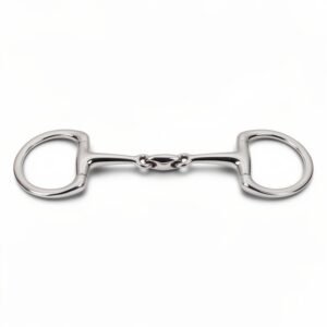 Eggbutt Snaffle Double Jointed Bit with KK Link & Flat Rings