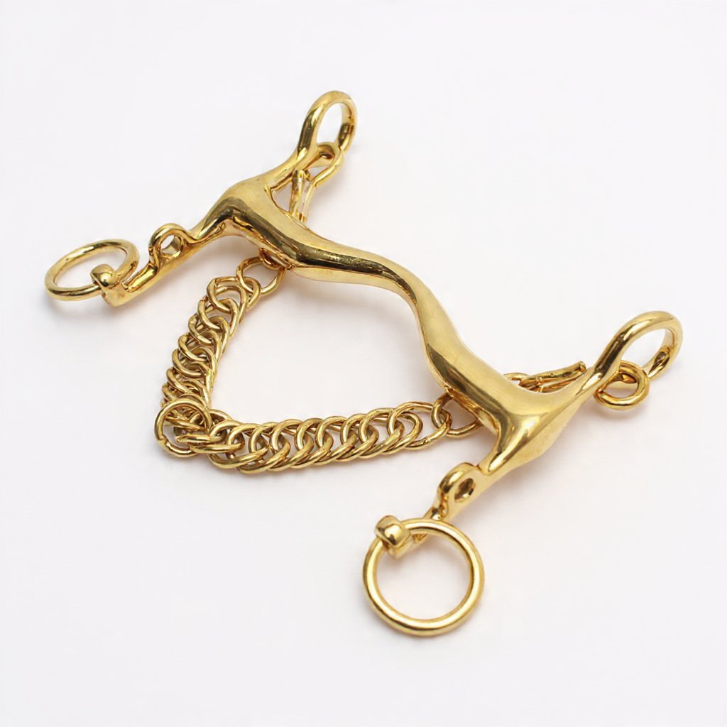 Weymouth Med Port Solid Brass , Round Shanks bentout