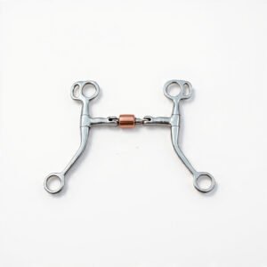 Colt Hinjed Copper Roller Snaffle Bent Cheeks