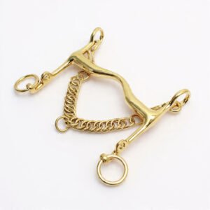 Weymouth Med Port Solid Brass, Round shanks bentout