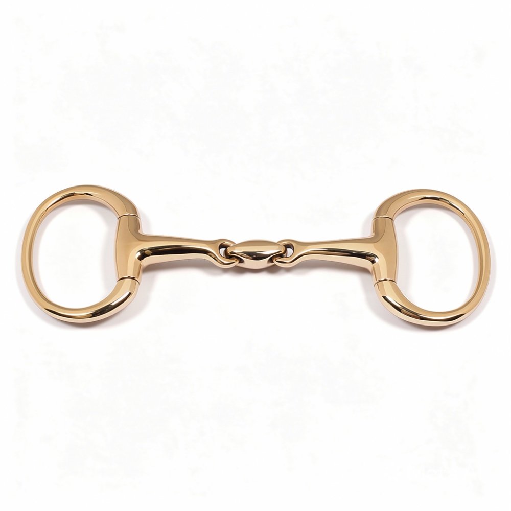 Eggbutt Snaffle Double Jointed Cuprium Bit with KK Link